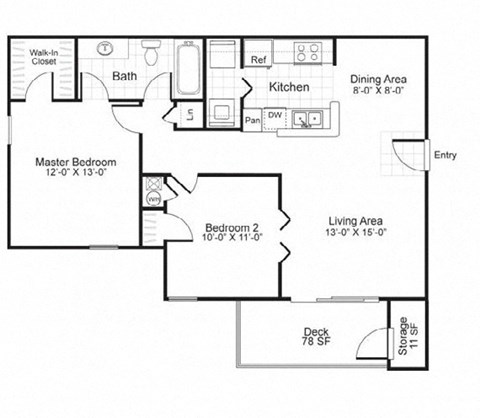 2 bed 2 bath at Paces Pointe Apartment Homes, Matthews